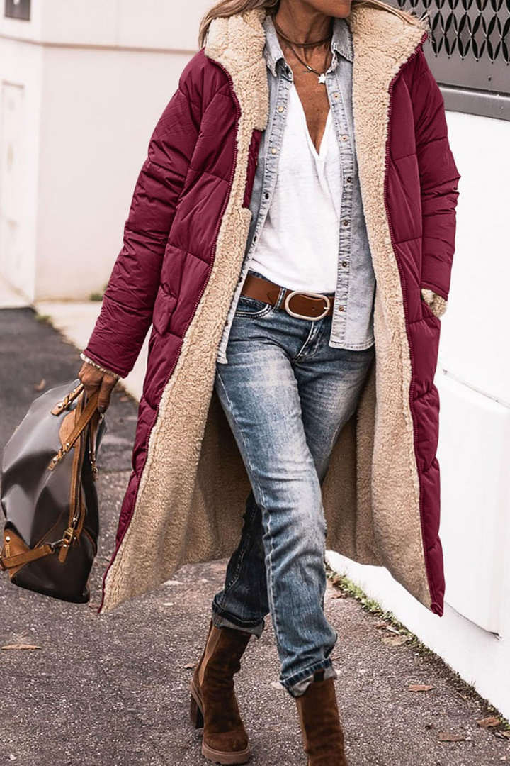 Johna – Abrigo Reversible de Sherpa Luxe