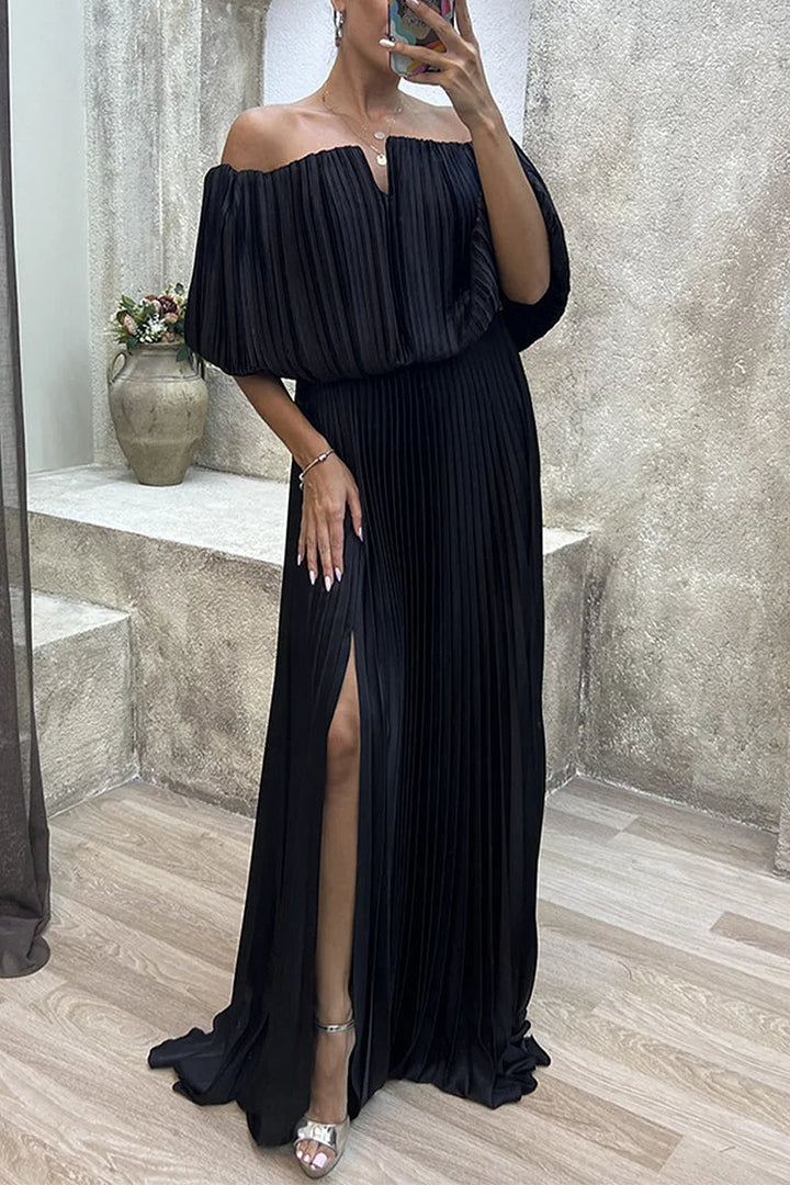 Vestido maxi Plisado Elegante