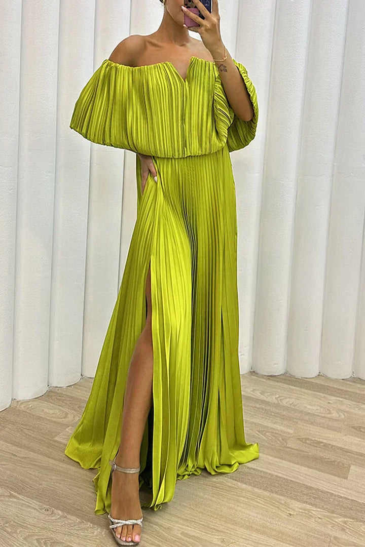 Vestido maxi Plisado Elegante