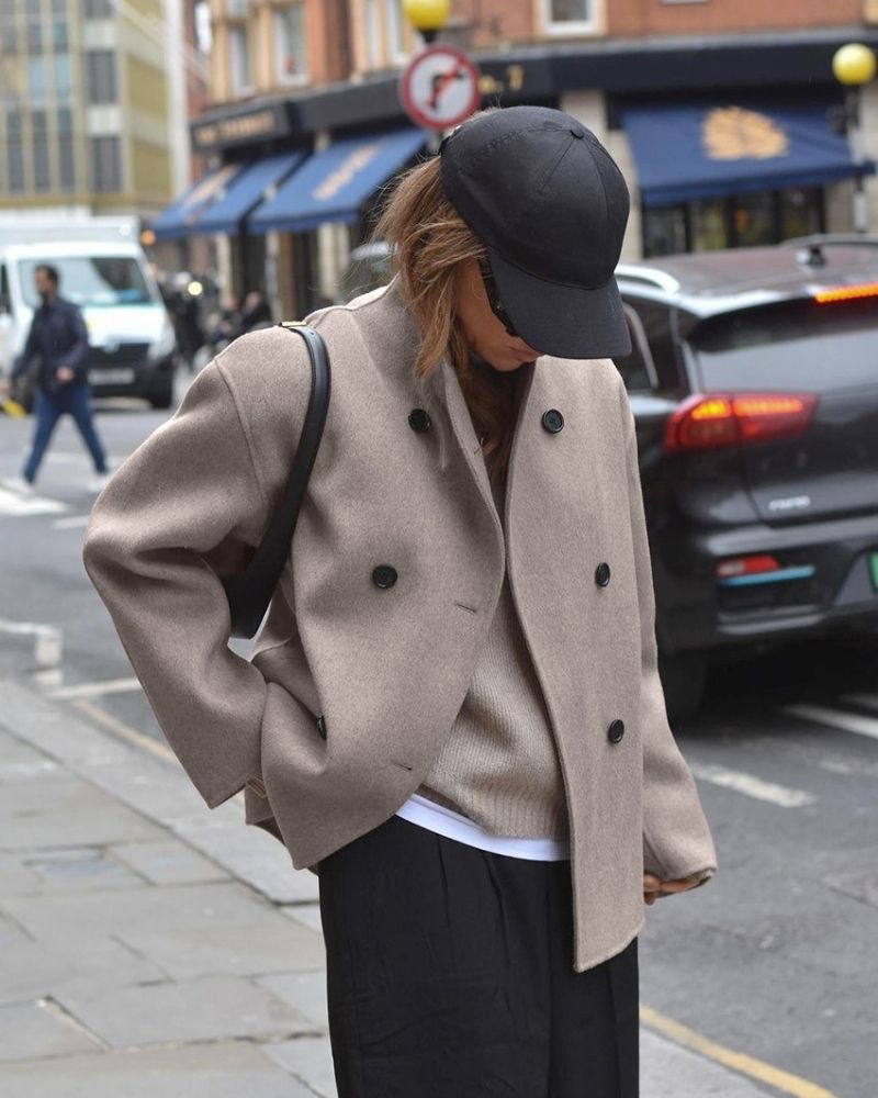 Anaia - Chaqueta Oversized de Estilo Francés