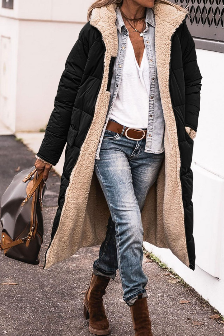 Johna – Abrigo Reversible de Sherpa Luxe