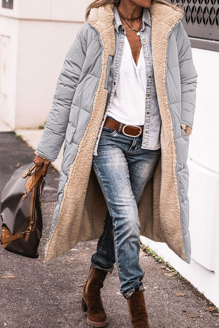 Johna – Abrigo Reversible de Sherpa Luxe
