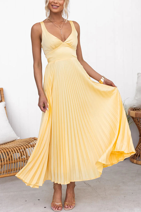 Vestido Plisado Deslumbrante