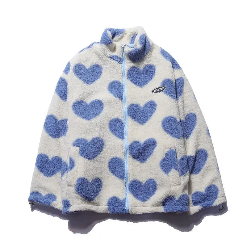 Katharina - Chaqueta Reversible Suave con Corazones