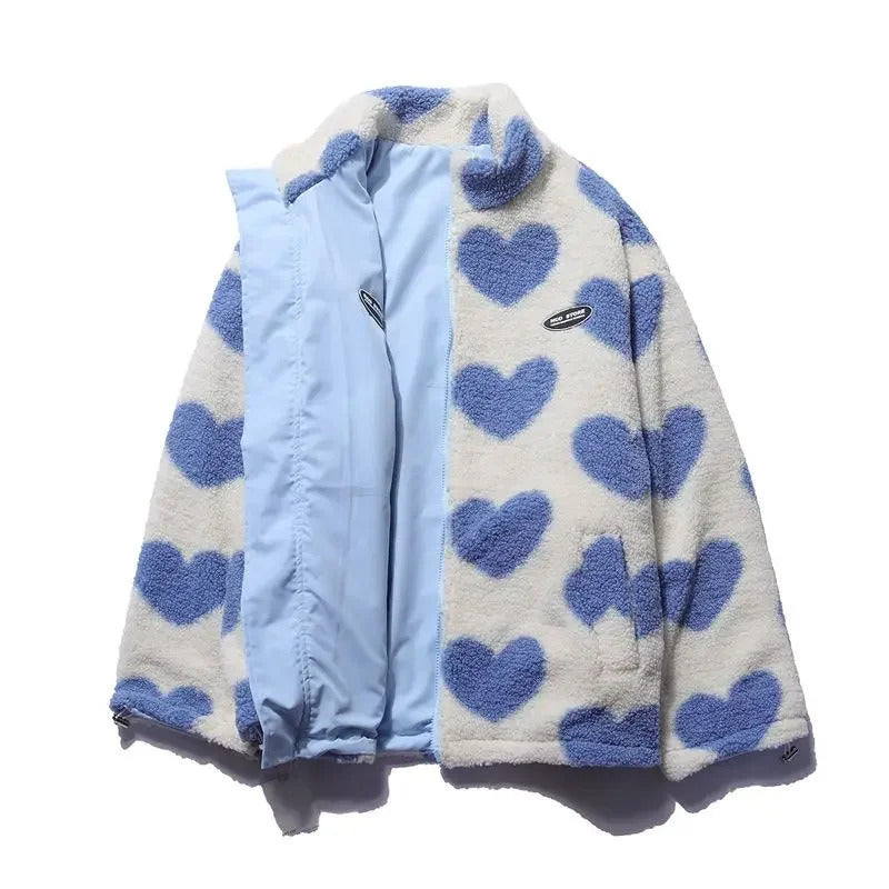 Katharina - Chaqueta Reversible Suave con Corazones