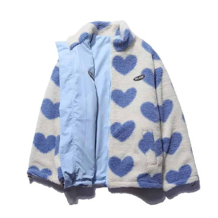 Katharina - Chaqueta Reversible Suave con Corazones