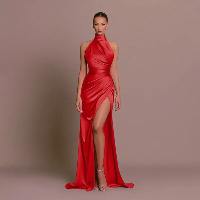 Vestido Elegante con Abertura Cleo