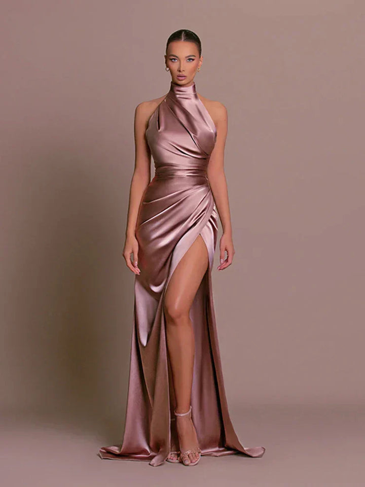 Vestido Elegante con Abertura Cleo