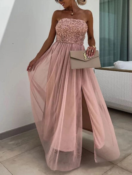 Vestido maxi Fluido de Un Hombro Dorothy