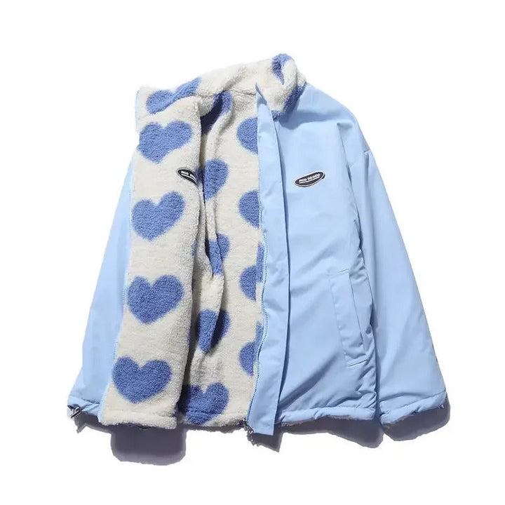 Katharina - Chaqueta Reversible Suave con Corazones