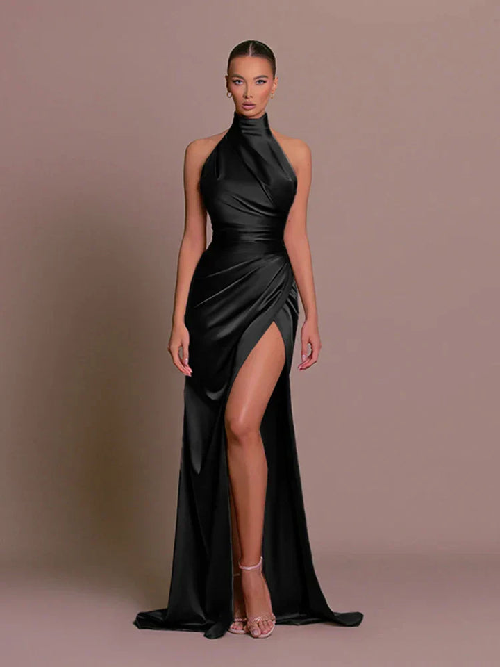 Vestido Elegante con Abertura Cleo