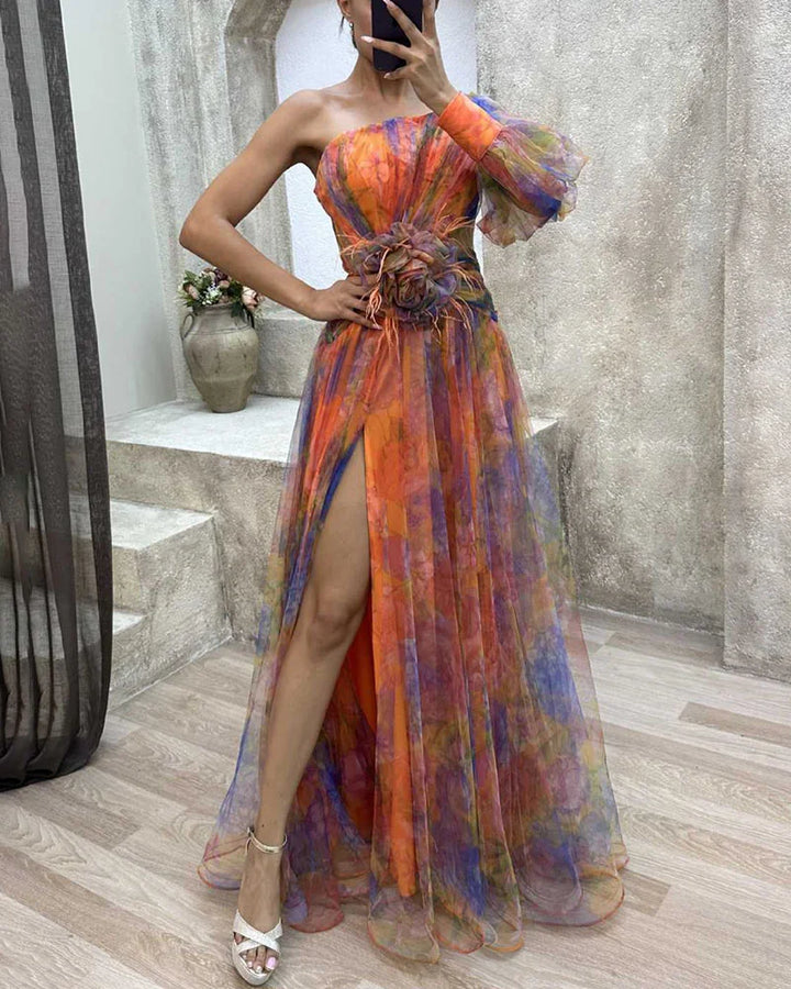 Vestido Cecilla Elegante con Abertura