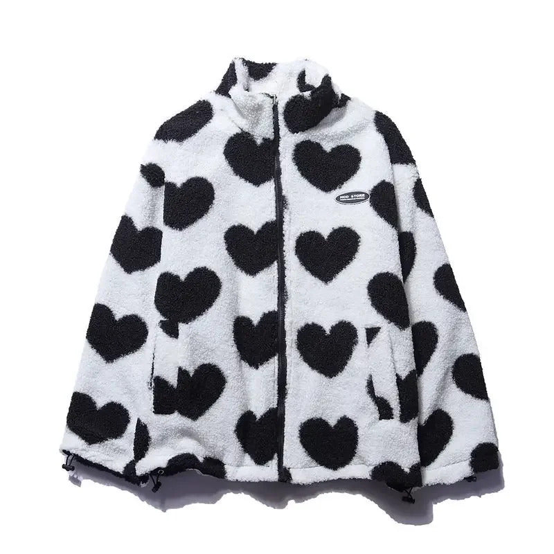 Katharina - Chaqueta Reversible Suave con Corazones