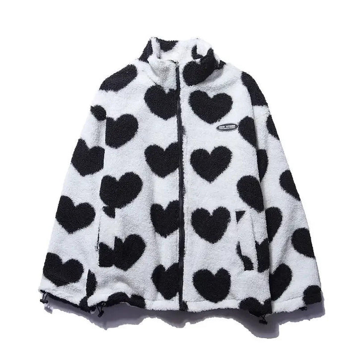 Katharina - Chaqueta Reversible Suave con Corazones